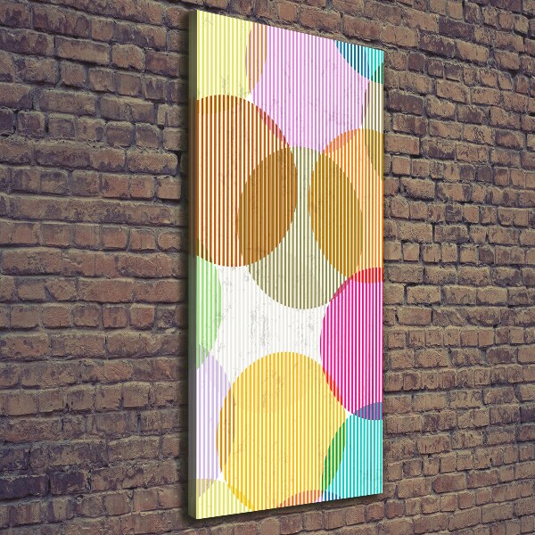 Verticaal canvasschilderij Gekleurde cirkels