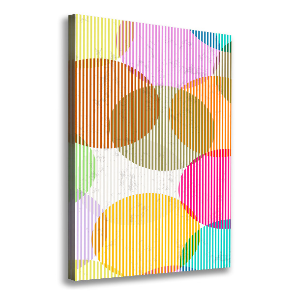 Verticaal canvasschilderij Gekleurde cirkels