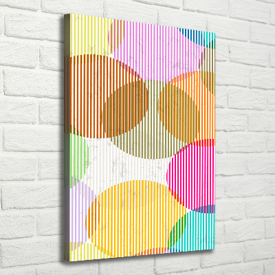 Verticaal canvasschilderij Gekleurde cirkels