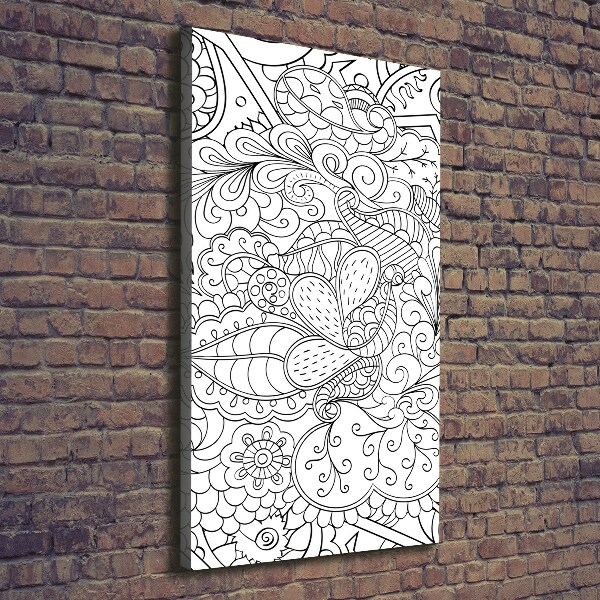 Verticale foto op canvas Zentangle-achtergrond