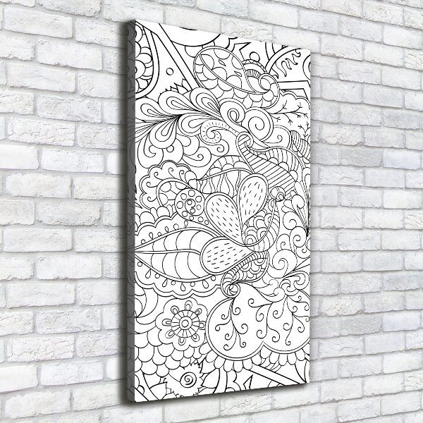 Verticale foto op canvas Zentangle-achtergrond