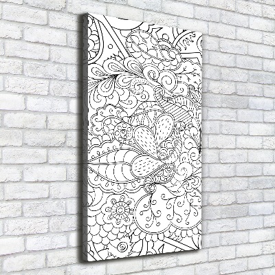 Verticale foto op canvas Zentangle-achtergrond