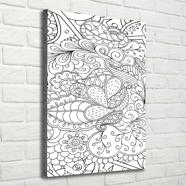 Verticale foto op canvas Zentangle-achtergrond
