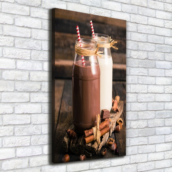 Verticaal canvasschilderij Milkshakes
