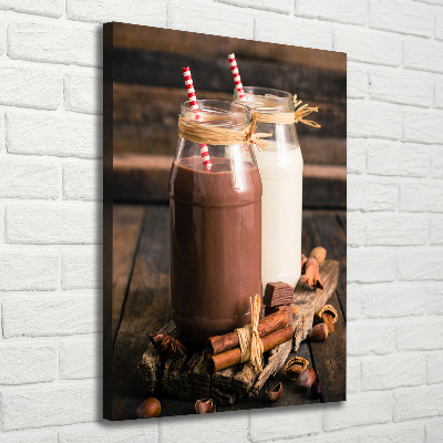 Verticaal canvasschilderij Milkshakes