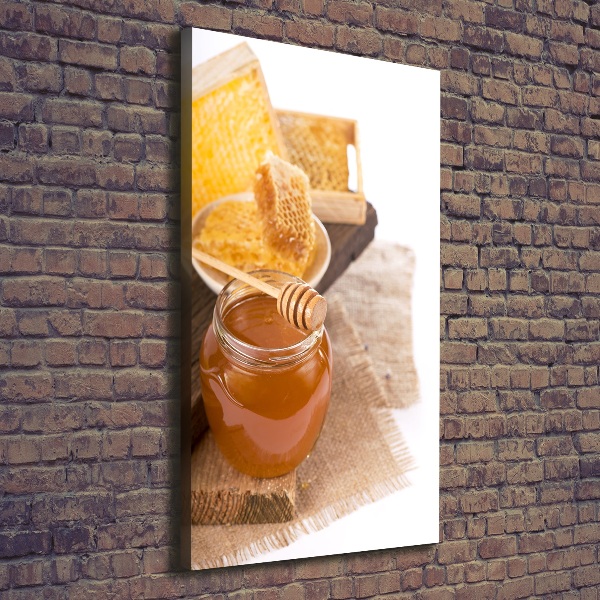 Verticaal schilderij op canvas Honingraten