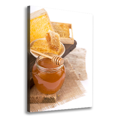 Verticaal schilderij op canvas Honingraten