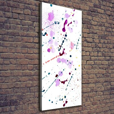 Verticaal schilderij op canvas Kleurrijke vlekken