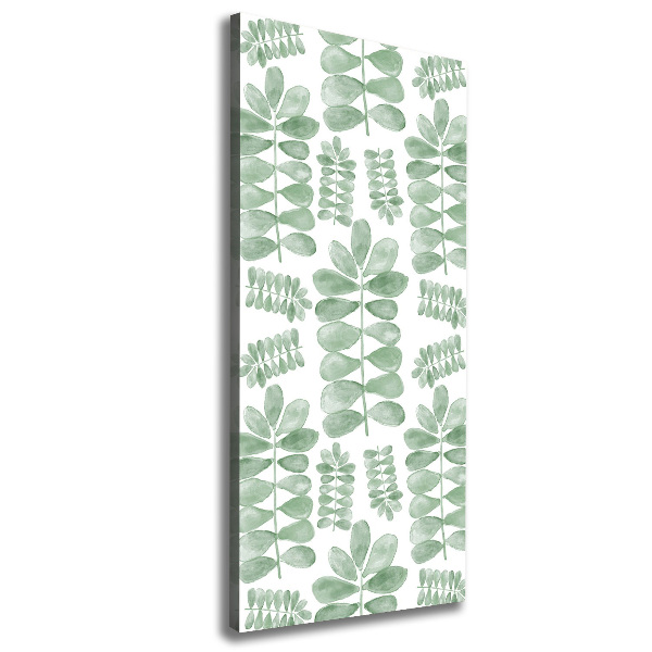 Verticaal canvasschilderij Eucalyptusbladeren