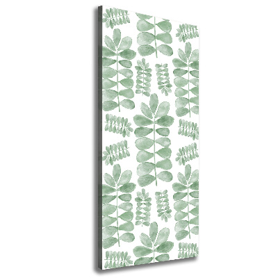 Verticaal canvasschilderij Eucalyptusbladeren