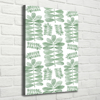 Verticaal canvasschilderij Eucalyptusbladeren