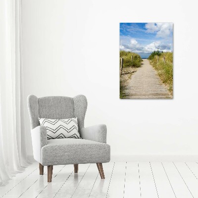 Verticaal canvasschilderij Pad naar het strand