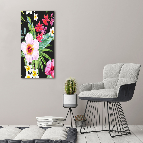 Foto obraz na płótnie pionowy Hawajski wzór