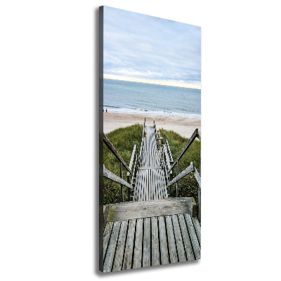 Verticaal canvasschilderij Pad naar het strand