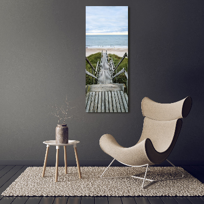 Verticaal canvasschilderij Pad naar het strand