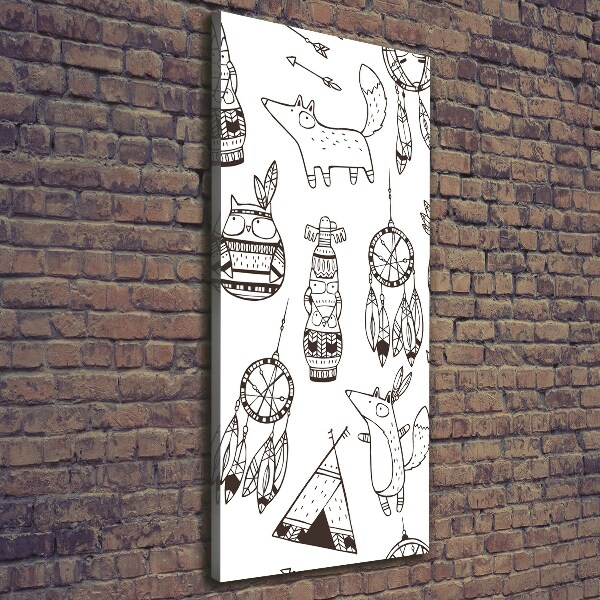 Verticale canvasfoto Indiase achtergrond