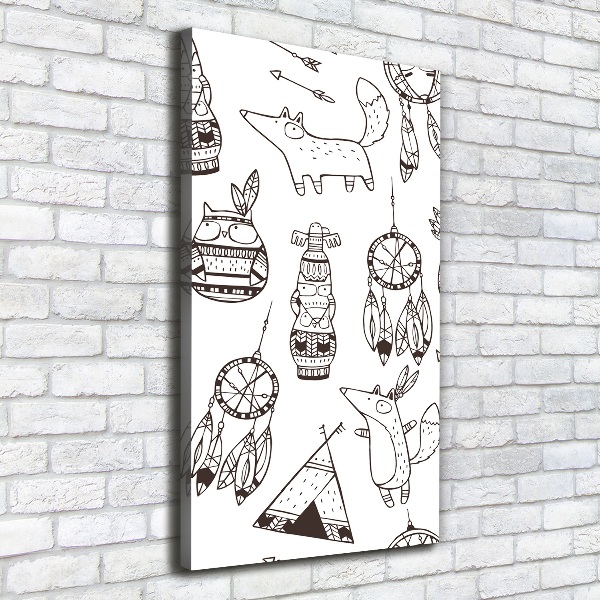 Verticale canvasfoto Indiase achtergrond