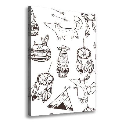 Verticale canvasfoto Indiase achtergrond