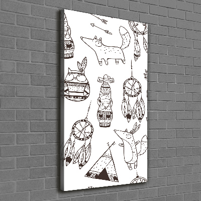 Verticale canvasfoto Indiase achtergrond