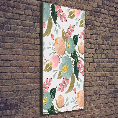 Verticale canvasfoto Lentebloemen