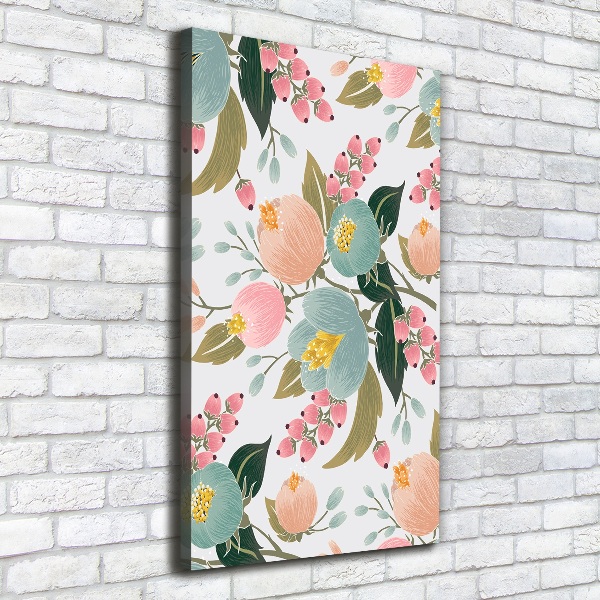 Verticale canvasfoto Lentebloemen