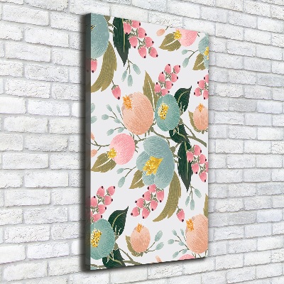 Verticale canvasfoto Lentebloemen