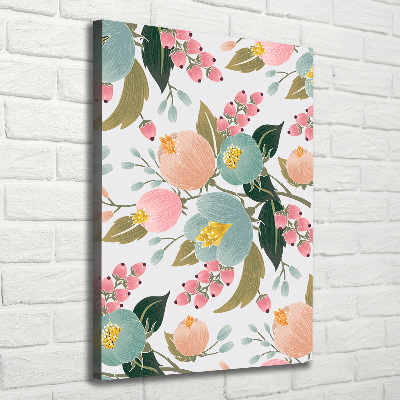 Verticale canvasfoto Lentebloemen