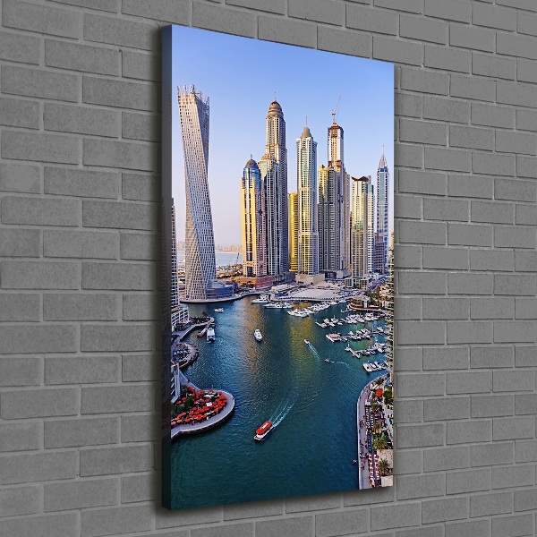 Verticaal schilderij op canvas Dubai Creek
