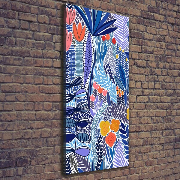 Verticaal canvasschilderij Tropische bloemen
