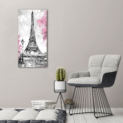 Verticale foto op canvas Eiffeltoren Parijs