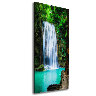 Verticale foto op canvas Waterval