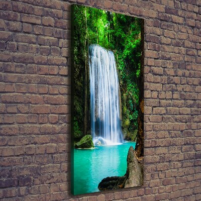 Verticale foto op canvas Waterval