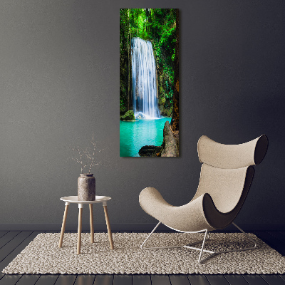 Verticale foto op canvas Waterval