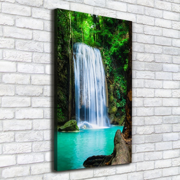 Verticale foto op canvas Waterval