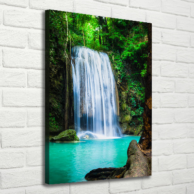 Verticale foto op canvas Waterval