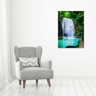 Verticale foto op canvas Waterval