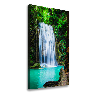 Verticale foto op canvas Waterval
