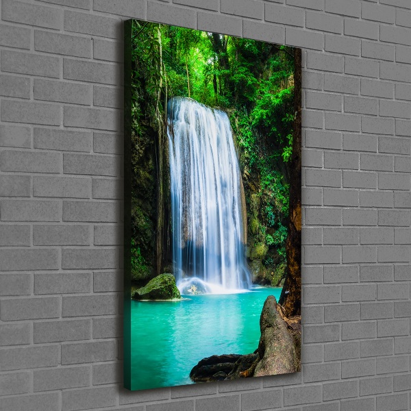 Verticale foto op canvas Waterval