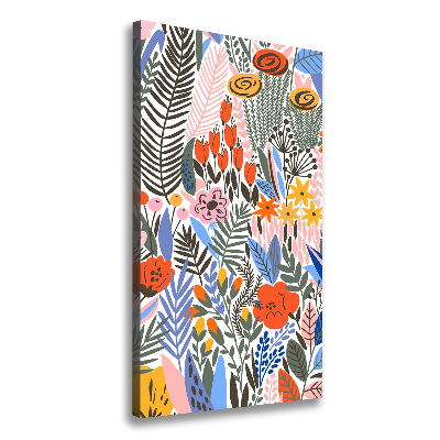 Verticale foto op canvas Tropische bloemen