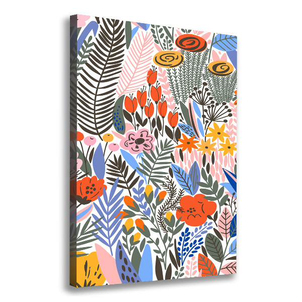 Verticale foto op canvas Tropische bloemen