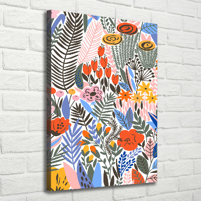 Verticale foto op canvas Tropische bloemen