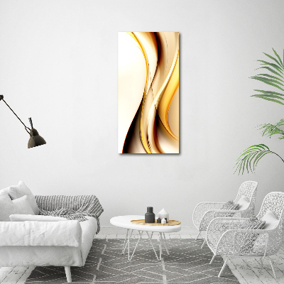 Verticaal schilderij op canvas Abstracte golf