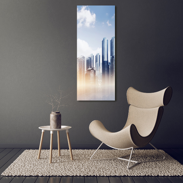 Verticale foto op canvas Wolkenkrabbers