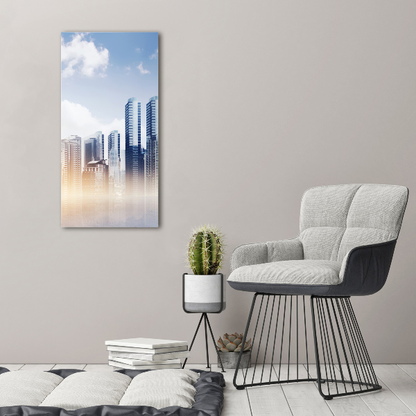 Verticale foto op canvas Wolkenkrabbers