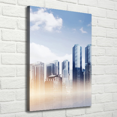 Verticale foto op canvas Wolkenkrabbers