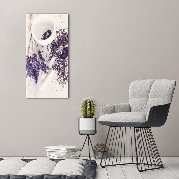 Verticale foto op canvas Lavendelinfusie