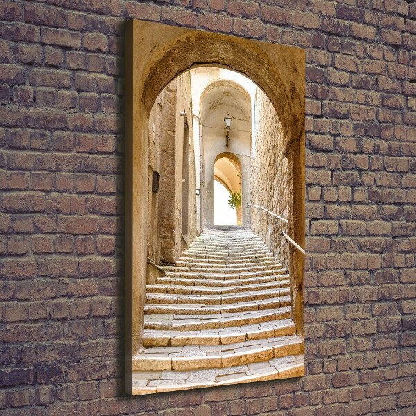 Verticaal schilderij op canvas Smalle straatjes