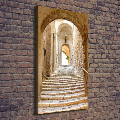 Verticaal schilderij op canvas Smalle straatjes