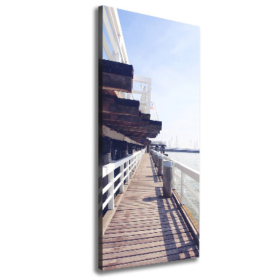 Verticale foto op canvas Pier in Sopot