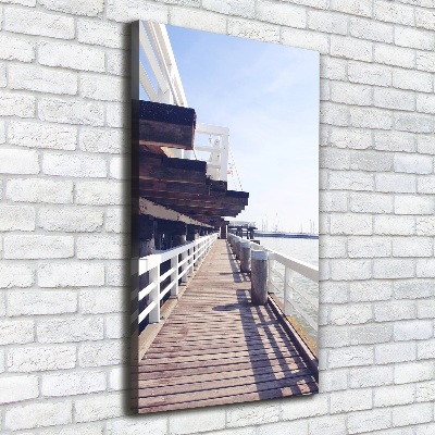Verticale foto op canvas Pier in Sopot